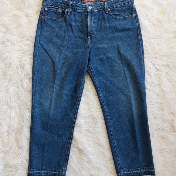 Lucky Brand Women's Blue Denim Boyfriend Cropped Leg Jeans 14 / 32 - Picture 4 of 13